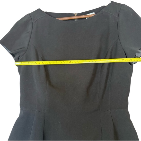 Halogen Black Business Dress Top, Short Sleeve with Zippered Back, Lined - Picture 10 of 16